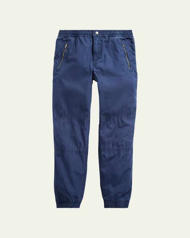 Boy's Poplin Jogger Pants, Size S-